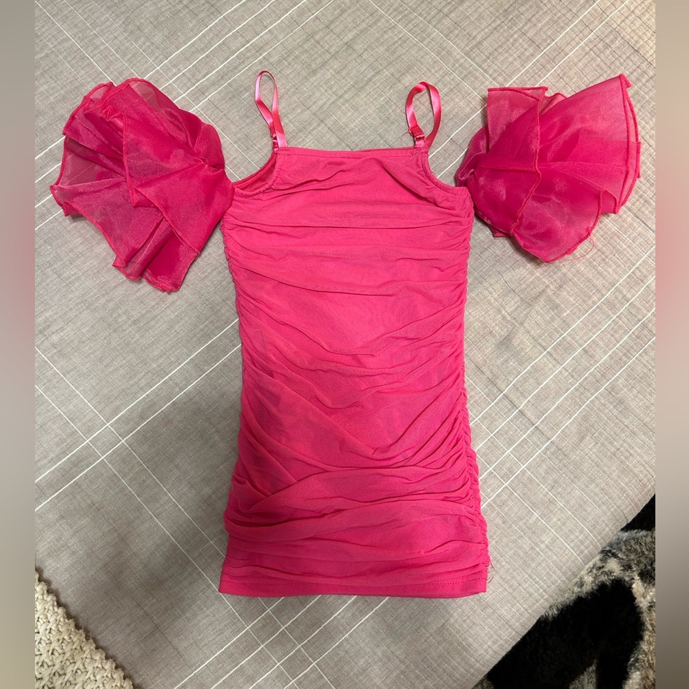 Girls Hot Pink Mini Dress